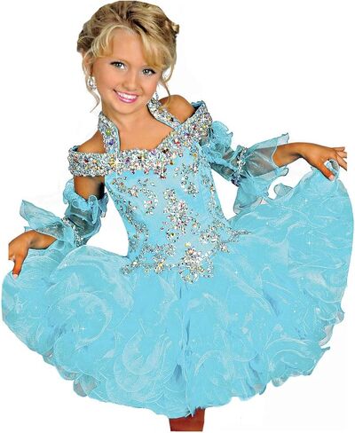 AVDA Infant Girls' Bateau Kids Gowns Pageant Cupcake Dresses in Saudi Arabia