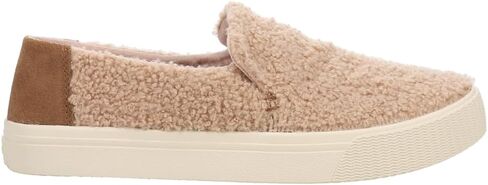 حذاء رياضي نسائي من TOMS Sunset Faux Shearling سهل الارتداء كاجوال - بني in Saudi Arabia