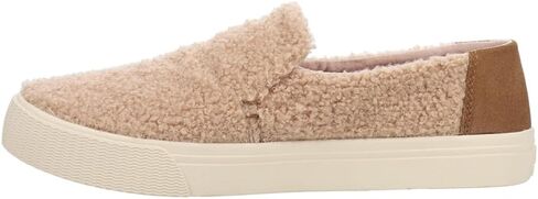 حذاء رياضي نسائي من TOMS Sunset Faux Shearling سهل الارتداء كاجوال - بني in Saudi Arabia