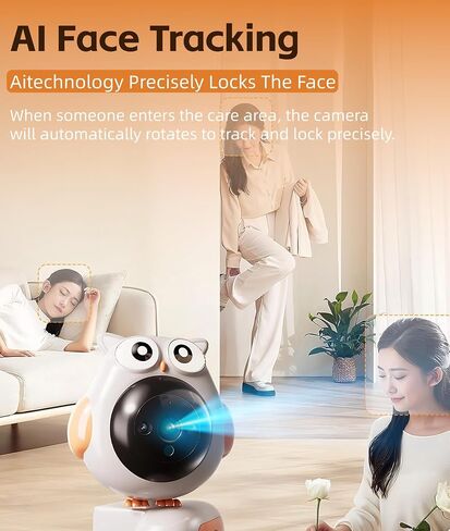 Yoidesu Home Security Camera, 1080P Dual Lens Baby Pet Monitor, 2.4G 2 Way Talk Smart Indoor Security Cam, 360 Deg Panoramic View, Support Phone APP Wi Fi, Built in Mic & Speaker in Saudi Arabia