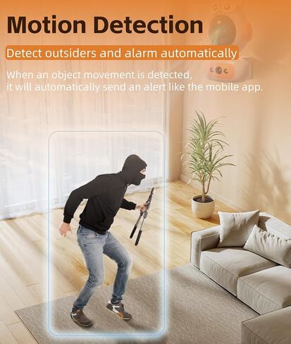 Yoidesu Home Security Camera, 1080P Dual Lens Baby Pet Monitor, 2.4G 2 Way Talk Smart Indoor Security Cam, 360 Deg Panoramic View, Support Phone APP Wi Fi, Built in Mic & Speaker in Saudi Arabia