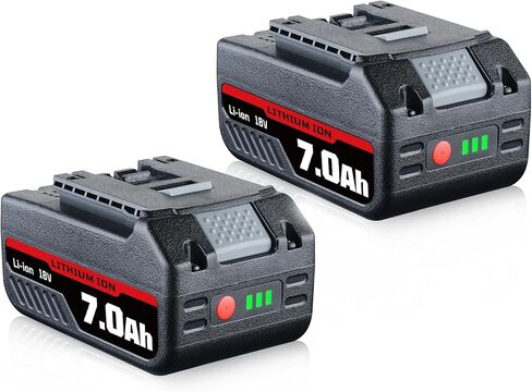2 حزمة 7.0Ah 18V ليثيوم أيون BAT609 استبدال بطارية بوش متوافقة مع بوش 18V بطارية BAT609 BAT618 BAT618G BAT619 BAT619G BAT610G BAT622 أدوات لاسلكية in Saudi Arabia