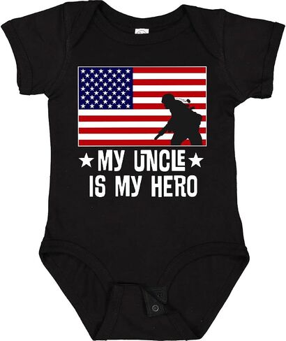 inktastic Military Uncle Is My Hero US Flag Baby Bodysuit in Saudi Arabia