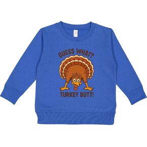 inktastic Guess What Turkey Butt Toddler Sweatshirt in Saudi Arabia