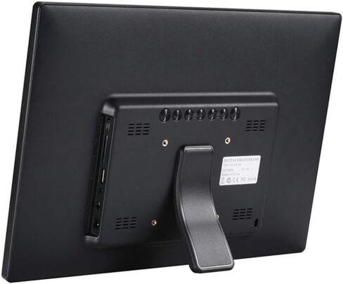 إطار صور رقمي، 15.4 بوصة 1280 × 800 دقة عالية كاملة IPS صور موسيقى مشغل فيديو منبه مع جهاز تحكم عن بعد، آلة إعلان إلكترونية صورة رقمية (أسود 15.4 بوصة) in Kuwait