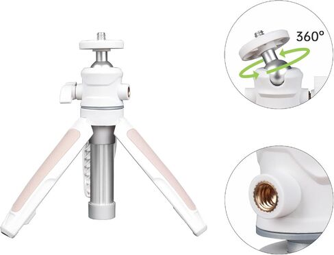 Wurkkos Mini Telescopic Tripod, Handheld Stand | with 360° Flexible Ball Head and 1/4" Screw for CL01 Camping Lantern、HD02 HD05 TS27 flashlight (Black) in Kuwait