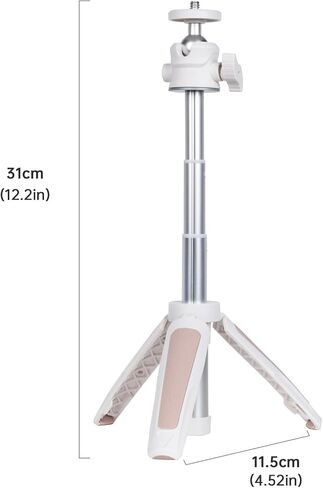 Wurkkos Mini Telescopic Tripod, Handheld Stand | with 360° Flexible Ball Head and 1/4" Screw for CL01 Camping Lantern、HD02 HD05 TS27 flashlight (Black) in Kuwait