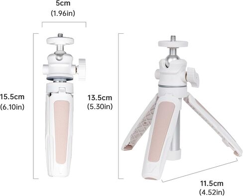 Wurkkos Mini Telescopic Tripod, Handheld Stand | with 360° Flexible Ball Head and 1/4" Screw for CL01 Camping Lantern、HD02 HD05 TS27 flashlight (Black) in Kuwait