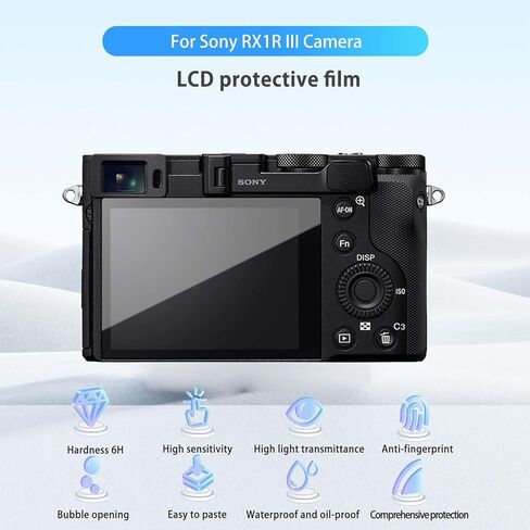 [3 عبوات] واقي شاشة لهاتف Sony RX1R III، طبقة واقية عالية الدقة، صلابة 6 ساعات، خدش، مضاد لبصمات الأصابع، فيلم واقي لكاميرا Sony RX1R III (ليس زجاجًا مقسى) in Kuwait