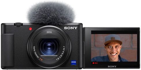 كاميرا Sony ZV-1 الرقمية (أسود) (DCZV1/B) + بطاقة ذاكرة سعة 64 جيجابايت + قارئ بطاقات + حقيبة ناعمة فاخرة + حامل ثلاثي مرن + محفظة ذاكرة + طقم تنظيف (متجدد) in Saudi Arabia