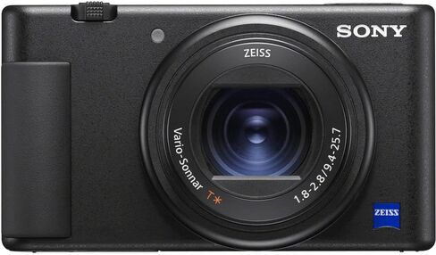 كاميرا Sony ZV-1 الرقمية (أسود) (DCZV1/B) + بطاقة ذاكرة سعة 64 جيجابايت + قارئ بطاقات + حقيبة ناعمة فاخرة + حامل ثلاثي مرن + محفظة ذاكرة + طقم تنظيف (متجدد) in Saudi Arabia