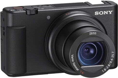كاميرا Sony ZV-1 الرقمية (أسود) (DCZV1/B) + بطاقة ذاكرة سعة 64 جيجابايت + قارئ بطاقات + حقيبة ناعمة فاخرة + حامل ثلاثي مرن + محفظة ذاكرة + طقم تنظيف (متجدد) in Saudi Arabia