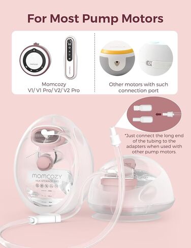 Momcozy Wearable Milk Collection Cups with Storage Bags (5 oz), Direct-to-Bag Breast Milk Bag Combo, Breast Pump Parts for Momcozy V1 Pro/V2 Pro/V1/V2 Pump & Most Electric Breast Pumps, 2 Pack in Saudi Arabia