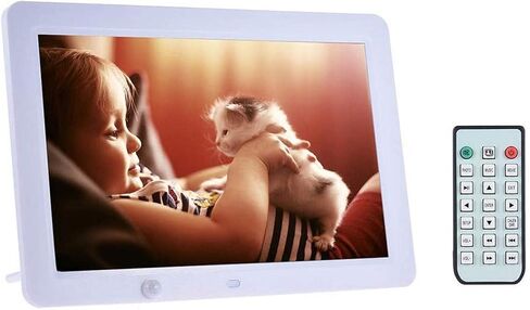 إطار صور رقمي 12 بوصة 1280 * 800 شاشة LED عالية الدقة مع تقويم وساعة منبه وMP3 وصور ومشغل فيديو مع جهاز تحكم عن بعد كهدية للعائلة، in Kuwait