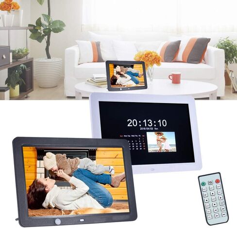 إطار صور رقمي 12 بوصة 1280 * 800 شاشة LED عالية الدقة مع تقويم وساعة منبه وMP3 وصور ومشغل فيديو مع جهاز تحكم عن بعد كهدية للعائلة، in Kuwait