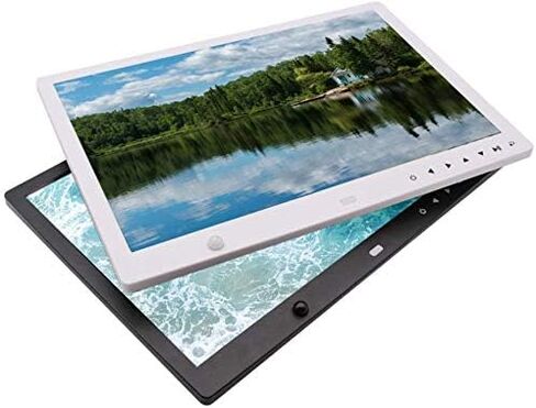 إطارات الصور الرقمية 15.4 بوصة إطار صور رقمي - شاشة IPS HD عالية الدقة 1280 × 800، مستشعر حركة - إطار صورة رقمي لمعاينة الصورة يدور تلقائيًا (أبيض 15.4 بوصة) in Kuwait
