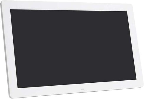 إطار صورة رقمي، إطار صور رقمي إلكتروني مقاس 18.5 بوصة 1366 * 768 HD IPS شاشة صورة إطار فيديو موسيقي وساعة وتقويم مع جهاز تحكم عن بعد يدعم USB SD Ca (أسود 18.5) in Saudi Arabia