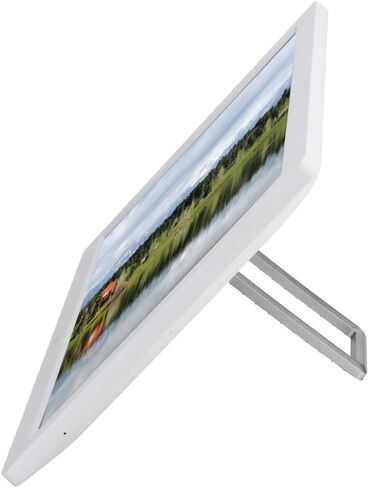 إطار صورة رقمي، إطار صور رقمي إلكتروني مقاس 18.5 بوصة 1366 * 768 HD IPS شاشة صورة إطار فيديو موسيقي وساعة وتقويم مع جهاز تحكم عن بعد يدعم USB SD Ca (أسود 18.5) in Saudi Arabia