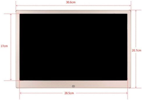 13.3 Inch Electronic Digital Photo Frame, 1366x768 Full HD 16:10 IPS Display Ultra-Thin Electronic Advertising Player, with Remote Control - Music Video Player Calendar A (Rose Gold 13.3) in Saudi Arabia