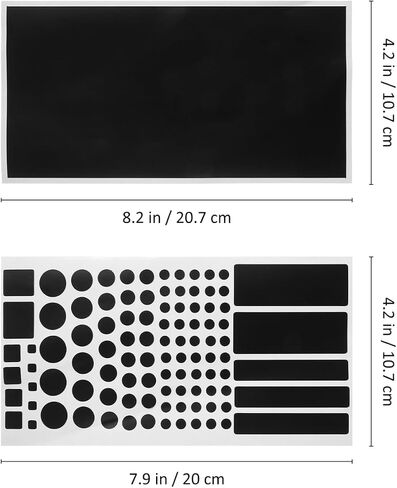 jojofuny Led Light Blocking Stickers 2 Sheets Black PVC Adhesive Dimming Covers for Routers Tv Electronics Adjustable Light Filter in Saudi Arabia