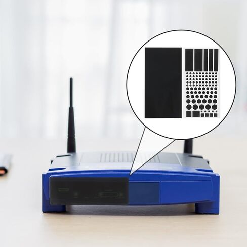 jojofuny Led Light Blocking Stickers 2 Sheets Black PVC Adhesive Dimming Covers for Routers Tv Electronics Adjustable Light Filter in Saudi Arabia
