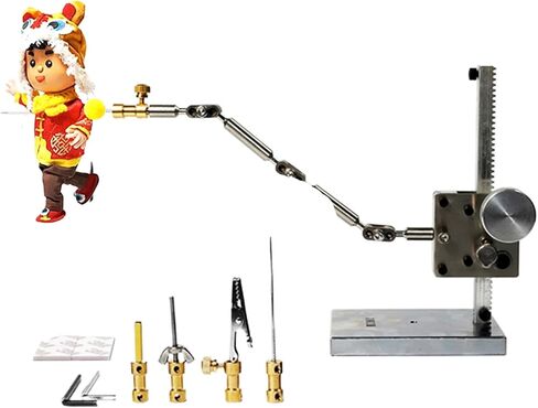 حامل إيقاف الحركة - نظام تجهيز من الفولاذ المقاوم للصدأ للرسوم المتحركة، مجموعات DIY مع 5 موصلات، مثالي للمبدعين ورسامي الرسوم المتحركة، دعم متين لمحرك الرسوم المتحركة in Kuwait