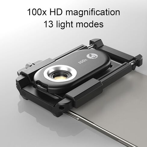 Yunseity 100X Microscope Lens with LED Lights, CPL Filter for Smartphones, Zoom Lens in Saudi Arabia