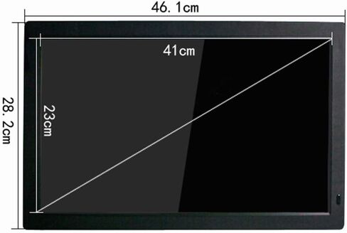 Digital Picture Frame 19-inch Digital Photo Frame Advertising Player Electronic Photo Frame Supports 1080P Video 16: 9 Ratio Super Large Screen HD Large Screen Playback d (White 19 inches) in Saudi Arabia