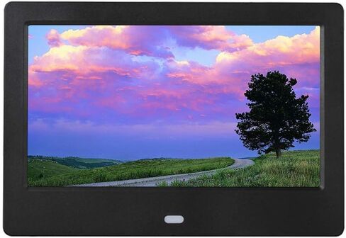 إطار الصورة الرقمية، إطار الصورة الرقمية HD إطار الصورة الإلكترونية عالية الدقة 1024x600 إطار الصورة دعم وقت تشغيل الفيديو التقويم الموقت تبديل الموسيقى ل Ho (أسود 10 بوصة) in Saudi Arabia