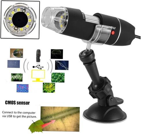 Gadpiparty Handheld Digital Microscope 40x-1000x High Resolution for Photo/Video Production in Saudi Arabia