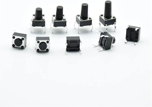 20 قطعة 6x6 مللي متر لوحة PCB لحظة اللمس اللباقة مفتاح بـزر دفع DIP 4pin 6*6*4.5 مللي متر/5/6/7/8/9/10/11/12/13/14/15/16/17/18/19(6x6x8 مللي متر) in Saudi Arabia