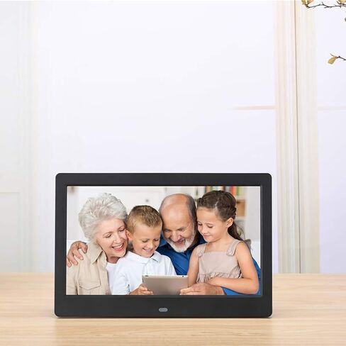 إطار صور رقمي 10.1 بوصة 16:9 LED HD إطار صورة إلكتروني 1024x600 عالي الدقة يدعم USB وبطاقة SD مع مشغل فيديو على مدار الساعة وتقويم هدية عالية الجودة، in Kuwait