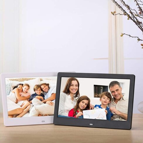 إطار صور رقمي 10.1 بوصة 16:9 LED HD إطار صورة إلكتروني 1024x600 عالي الدقة يدعم USB وبطاقة SD مع مشغل فيديو على مدار الساعة وتقويم هدية عالية الجودة، in Kuwait