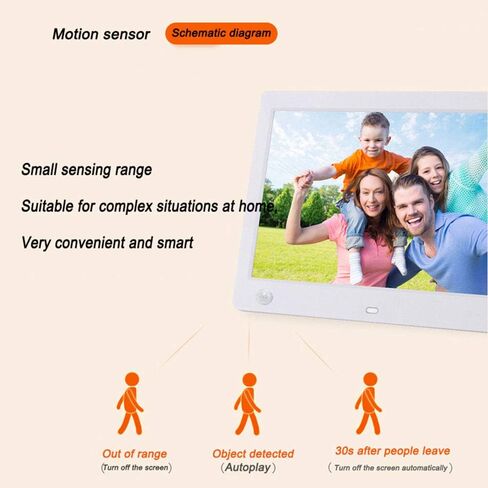 Digital Photo Frames 10.1-inch with Motion Sensor 1024 * 600 Resolution Photo/Video/Music Player with Automatic Switch Timer, in Saudi Arabia