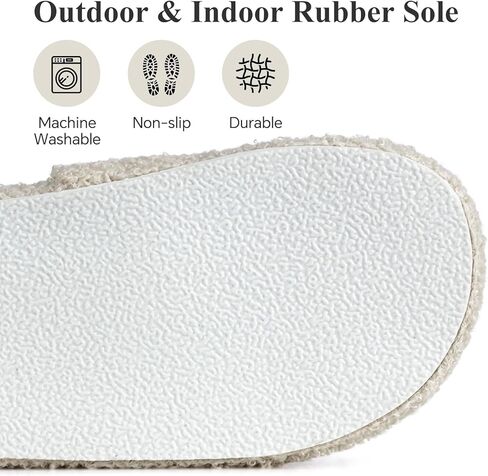 Slippers for Women Memory Foam Slippers with Arch Support for Women Non-Slip Indoor House Shoes Plush Terry Lining Comfort Rubber Sole Open Toe Bedroom Fuzzy Men Slipper in Saudi Arabia