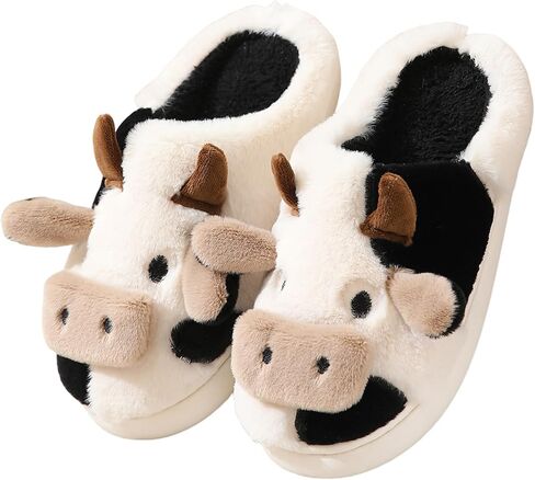 House Slippers for Women, Fluffy Slipper for Adults with Capybara Cow Dog Reindeer, Fuzzy Cute Cartoon Animal House Shoes, Soft Cozy Kawaii Winter Bedroom Slides with Memory Foam in Saudi Arabia