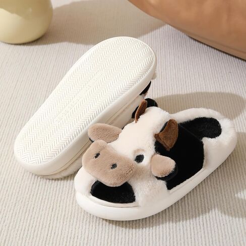 House Slippers for Women, Fluffy Slipper for Adults with Capybara Cow Dog Reindeer, Fuzzy Cute Cartoon Animal House Shoes, Soft Cozy Kawaii Winter Bedroom Slides with Memory Foam in Saudi Arabia