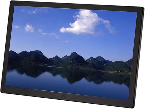 إطار صورة رقمي، إطار صور رقمي، مشغل إعلانات HDMI عالي الدقة مقاس 17 بوصة مع دقة عالية 1400x900 16:9 FHD IPS معاينة صورة شاشة فيديو 1080 بكسل (فضي 17) in Saudi Arabia