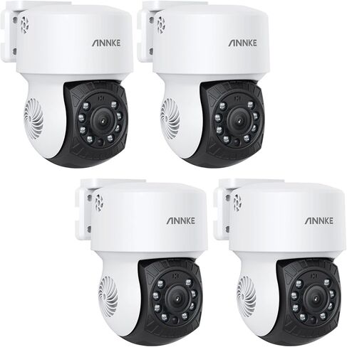 كاميرا ANNKE 4Pack 2MP 1080P AHD CCTV للمراقبة المنزلية PT مع مقلاة 350 درجة وإمالة 90 درجة، رؤية ليلية بالأشعة تحت الحمراء 100 قدم، أمان مقاوم للطقس IP65، كاميرا سلكية على شكل قبة للاستخدام الخارجي، توافق واسع - APT200 in Kuwait