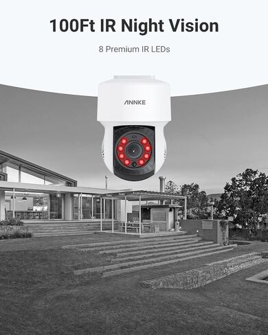 كاميرا ANNKE 4Pack 2MP 1080P AHD CCTV للمراقبة المنزلية PT مع مقلاة 350 درجة وإمالة 90 درجة، رؤية ليلية بالأشعة تحت الحمراء 100 قدم، أمان مقاوم للطقس IP65، كاميرا سلكية على شكل قبة للاستخدام الخارجي، توافق واسع - APT200 in Kuwait