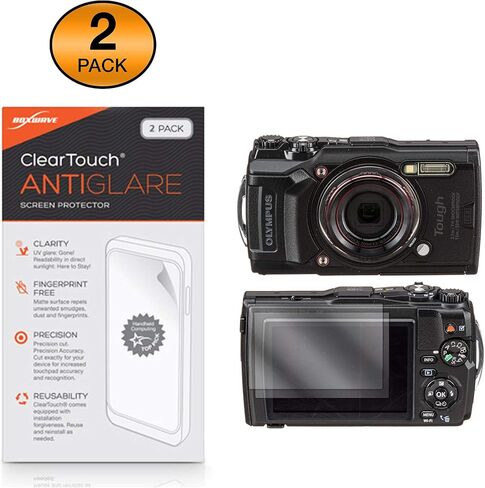 واقي شاشة BoxWave متوافق مع Olympus Tough TG-6 - ClearTouch مضاد للتوهج (عبوتان)، طبقة رقيقة غير لامعة مضادة لبصمات الأصابع in Kuwait