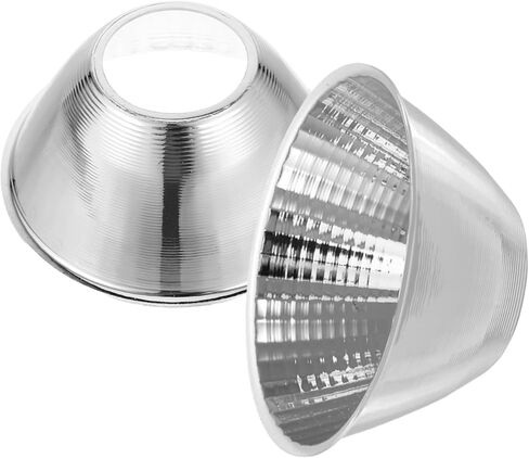 jojofuny 2 قطعة LED مصباح يدوي عاكس استبدال قبعات حلقة عاكس الألومنيوم المدمجة لتركيبات الأضواء للإضاءة الخارجية واستخدام الطوارئ in Kuwait