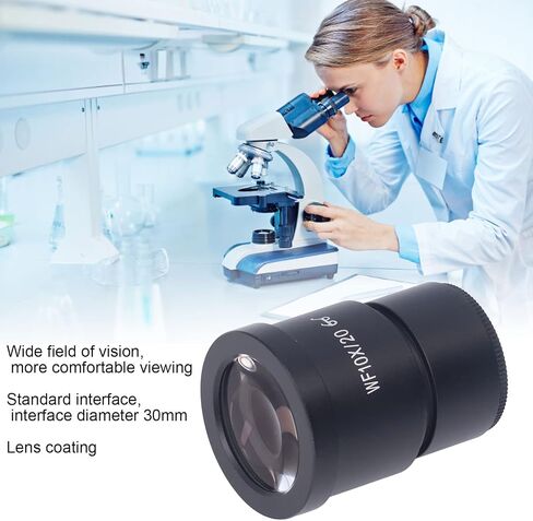 WF10X/20 Microscope Len Laboratory Biological Microscope Len Microscope Eyepiece Interface Diameter 30mm / 1.2in for Laboratories, Schools in Saudi Arabia