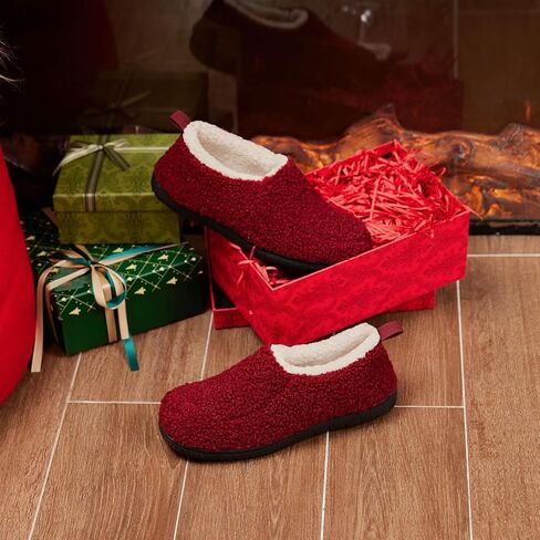Men Women House Shoes, Fuzzy Memory Foam Slippers, Closed Back Bedroom Slippers, Snug Fit Comfy Indoor Shoes, Size up for Comfort in Saudi Arabia
