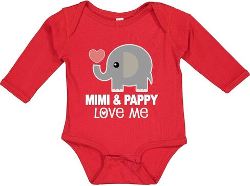 ملابس زاحفة بأكمام طويلة من Inktastic Mimi and Pappy Love Me in Kuwait