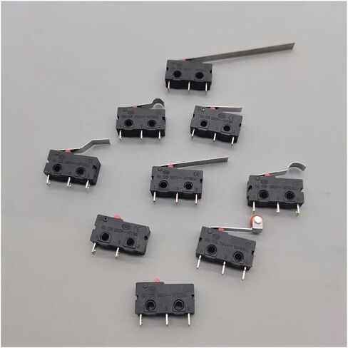 5Pcs Limit Switch NO NC 3 Pins PCB Terminals SPDT 5A 125V 250V 29mm Roller Arc Lever Snap Action Push Microswitches(ZW12-B) in Saudi Arabia