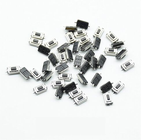 50 قطعة مفتاح اللمس اللباقة 3X6X2.5 مللي متر 3*6*2.5 مللي متر SMD أصفر أحمر أسود برتقالي أخضر أزرق بني زر الرأس (أبيض 50 قطعة) in Saudi Arabia