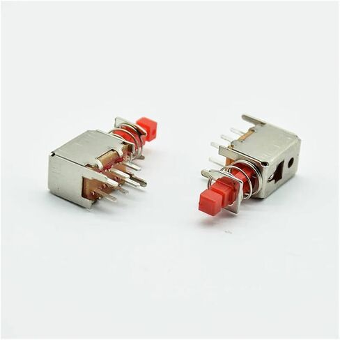 10 قطعة 6pin حماية البيئة مفتاح التبديل صف مزدوج ستة أرجل الذاتي قفل حزام الربيع مفتاح الطاقة مباشرة keyA03-3 in Saudi Arabia