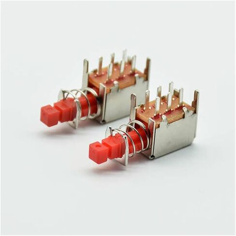 10 قطعة 6pin حماية البيئة مفتاح التبديل صف مزدوج ستة أرجل الذاتي قفل حزام الربيع مفتاح الطاقة مباشرة keyA03-3 in Saudi Arabia