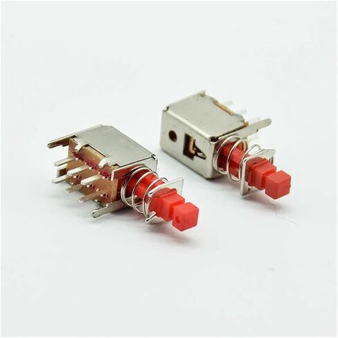 10 قطعة 6pin حماية البيئة مفتاح التبديل صف مزدوج ستة أرجل الذاتي قفل حزام الربيع مفتاح الطاقة مباشرة keyA03-3 in Saudi Arabia